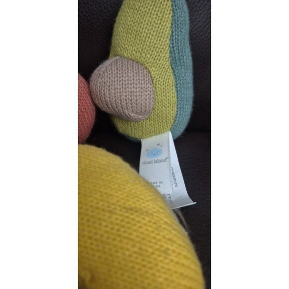 Set Of (5) Cloud Island Fruits & Vegetable Plush Toy Pretend Play Rattles - Picture 5 of 5